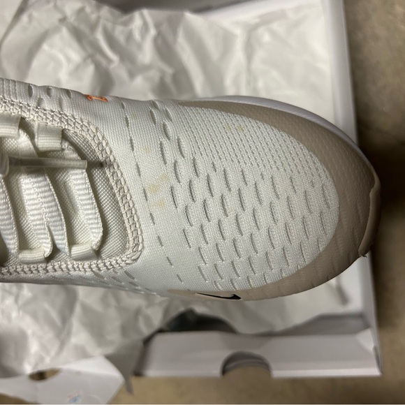 Nike Air Max 270 White and Tan Sneakers - Picture 3 of 7
